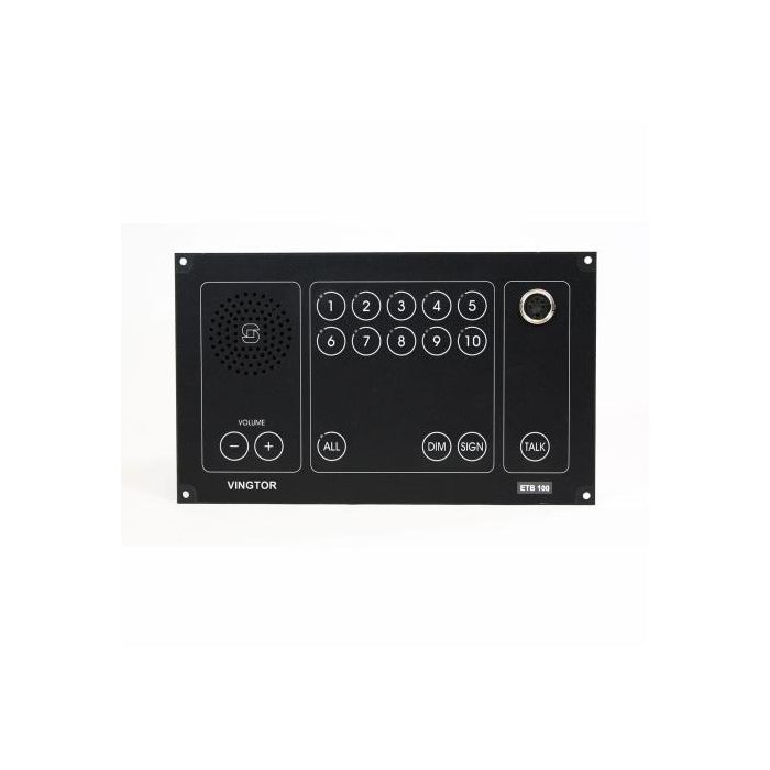 ZENITEL ETB-100A Central Panel Mounted 10 Lines, 24V DC, 2AMP, Incl. All-Call (3005020020)
