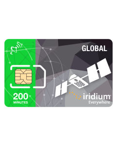 Iridium Satellite Phone Global Prepaid SIM Card - 200 Minutes (Valid 60 Days)
