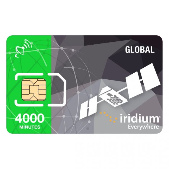 Iridium Satellite Phone Global Prepaid SIM Card - 4000 Minutes (Valid 24 Months)