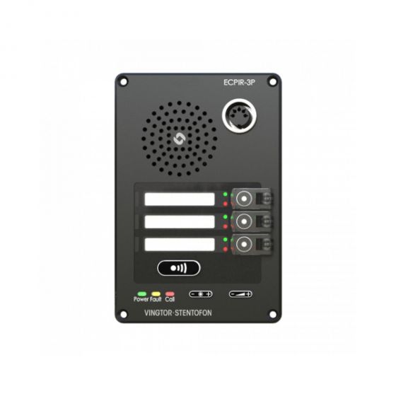 ZENITEL ECPIR-3P Exigo Call Panel, PTT + 3 Buttons, Pluggable Microphone, Ethernet (1023200033)