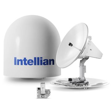 Intellian t100W 3-axis Global Marine Satellite TV System dengan Piringan 105cm (41.3") & WorldView LNB