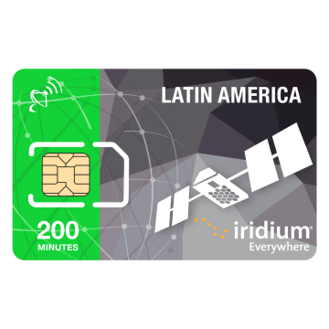 Iridium Phone Latin America 200 Minute PrePaid SIM Card

