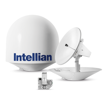 Sistem TV Satelit Laut Global Intellian t130W 3-sumbu dengan LNB Hidangan & Tampilan Dunia 125cm (49,2") (T3-131AW2)