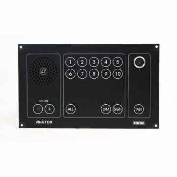 ZENITEL ETB-100A Central Panel Mounted 10 Lines, 24V DC, 2AMP, Incl. All-Call (3005020020)